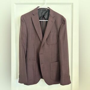 Boss Dark Brown Textured Blazer
